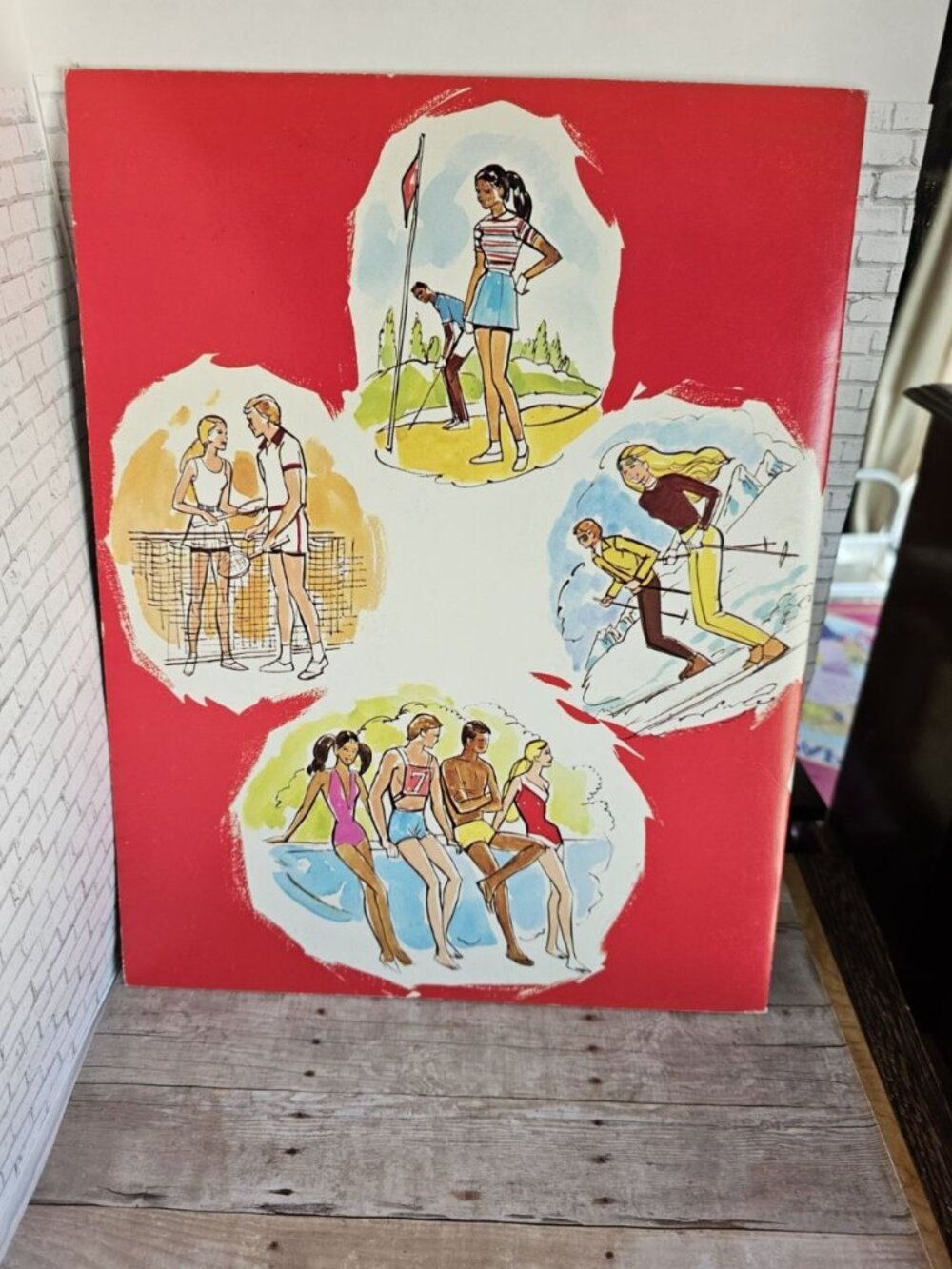 Vintage Barbie & Her Friends All Sports Tournament Paper Doll Book 1981 Complete - Picture 2 of 3
